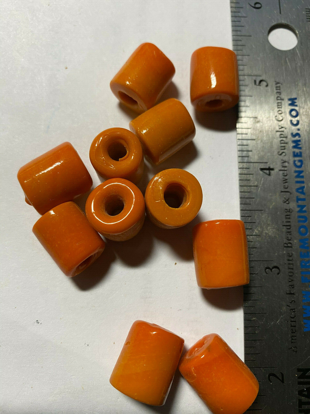 Large Hole Glass Tube Beads for Macrame 6mm to 10mm