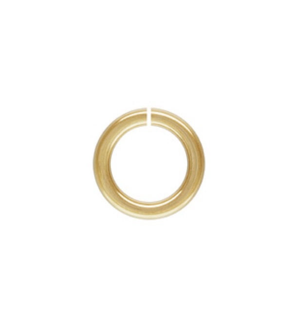 14k Gold Filled 18ga 6mm Open Jump Rings 10pcs #6532-6
