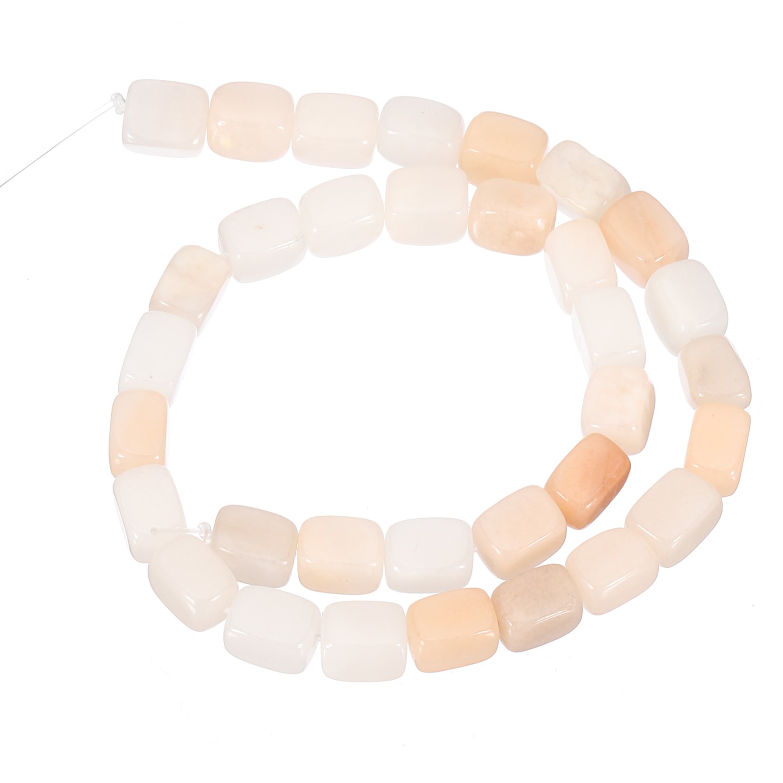 Natural Stone Gemstone Beads 15″ 12x8mm Cuboid Spacer Bead, Apricot