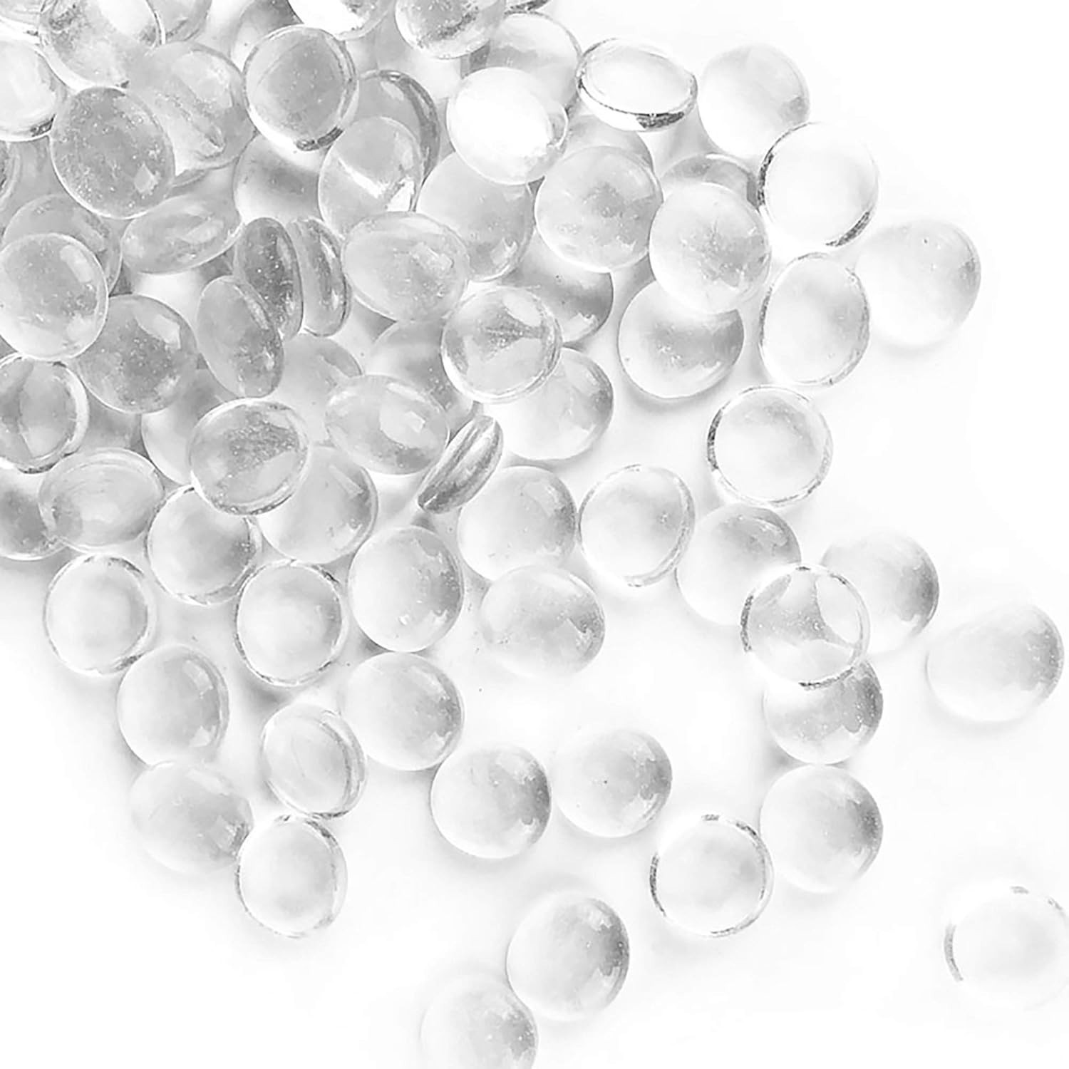 Artisan-Made Clear Glass Gemstone Beads – 1 LB for Mosaic & Aquarium Decoration