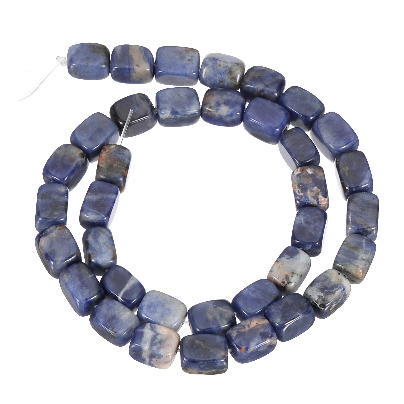 Natural Stone Gemstone Beads 15″ 12x8mm Cuboid Spacer Bead, Indigo Blue