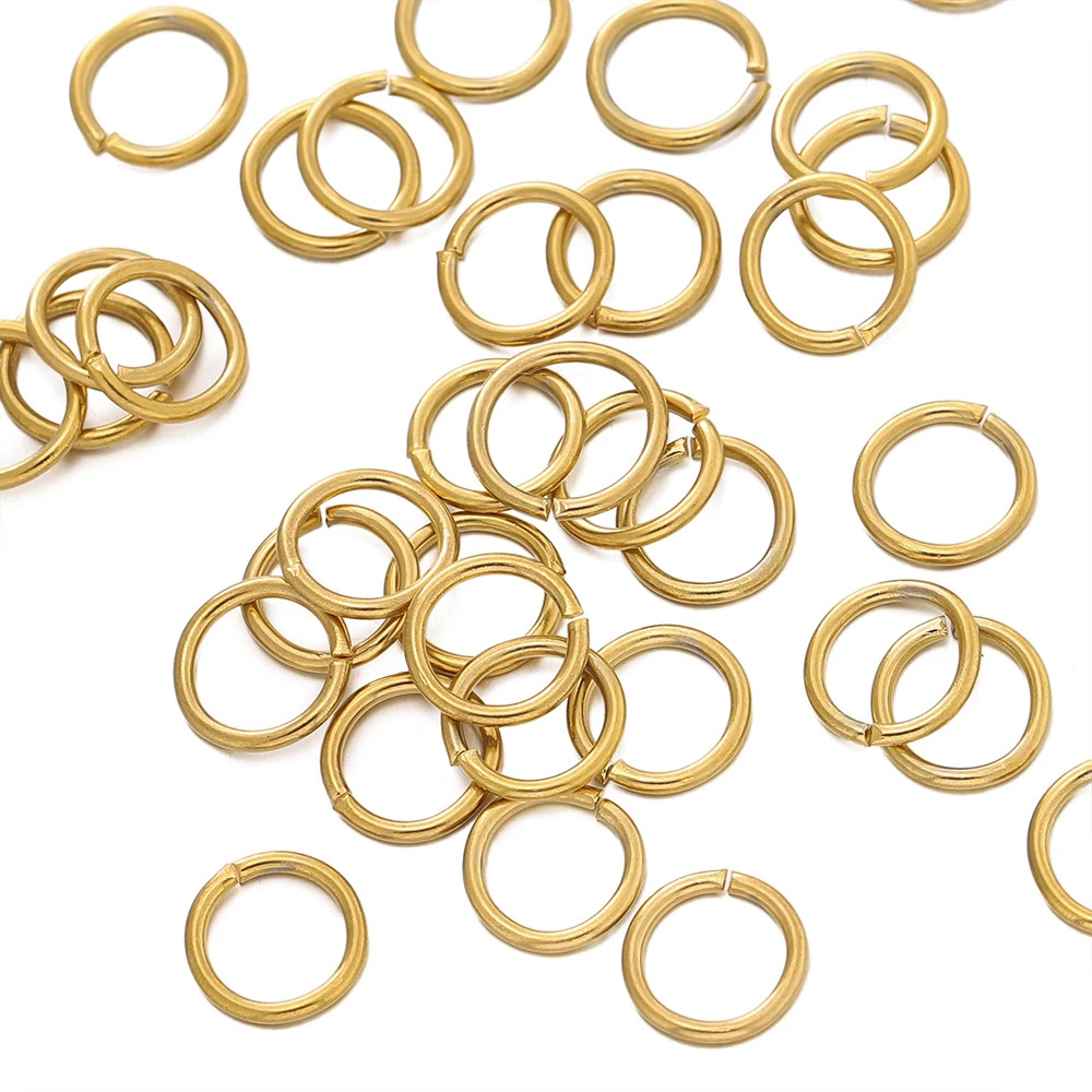 20Pcs/Lot Gold Stainless Steel Jump Rings 3-10Mm Open Split Ring Connectors for