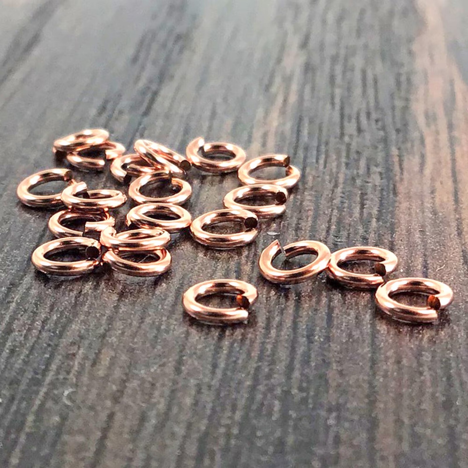 20pcs Rose Gold Filled Round Open/Closed Jump Rings Connector 3mm, 4mm, 5mm