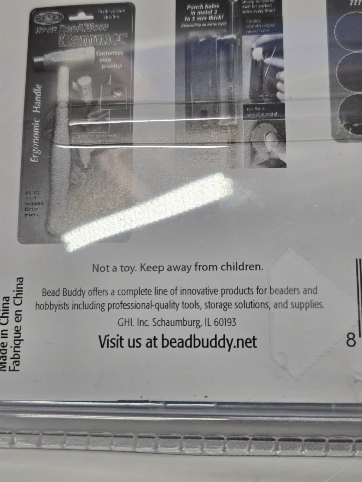 The Bead Buddy – Dapping & Bench Block with 2 Punches – Brand New/Sealed