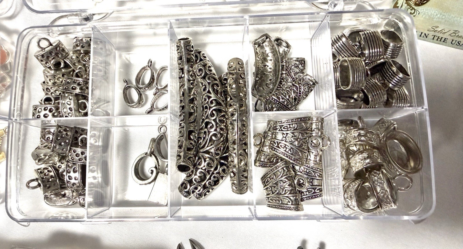 DeStash Lot 1: Findings; Stone & Glass Beads; Jewelry Making Supplies, Tools+