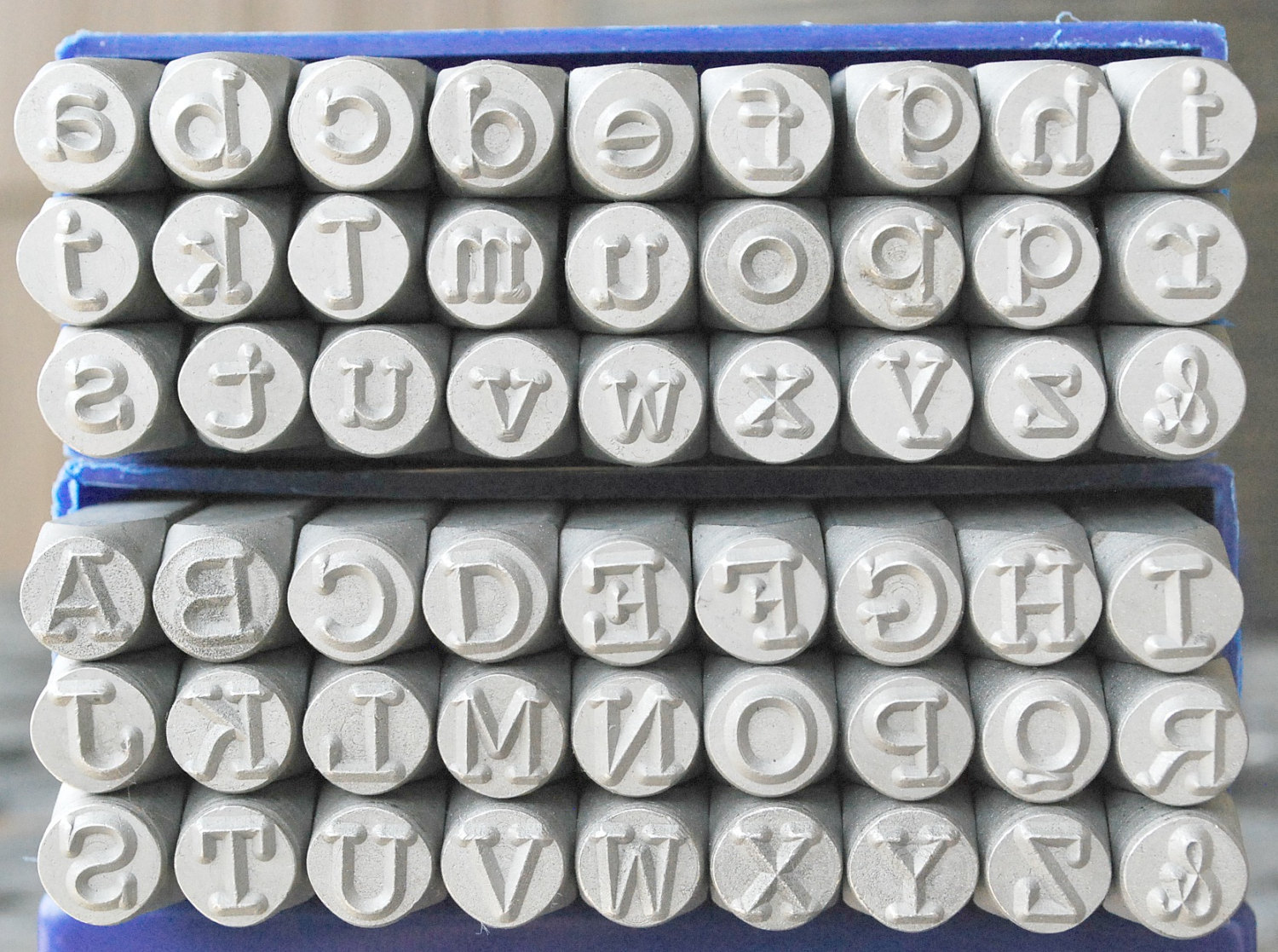SUPPLY GUY 6mm Typewriter Font Metal Stamp Upper, Lower or Combo Letter Set