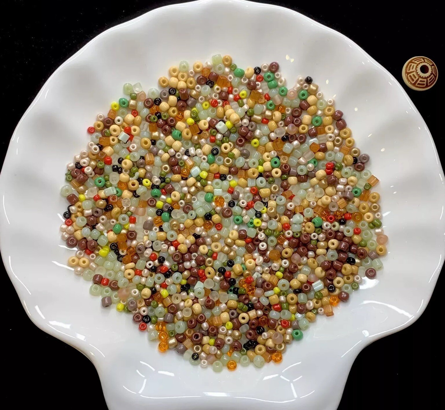 1 LB / 16 Oz/ 454 Grams Unique Mix Color Glass Seed Beads Lot 36 Packages
