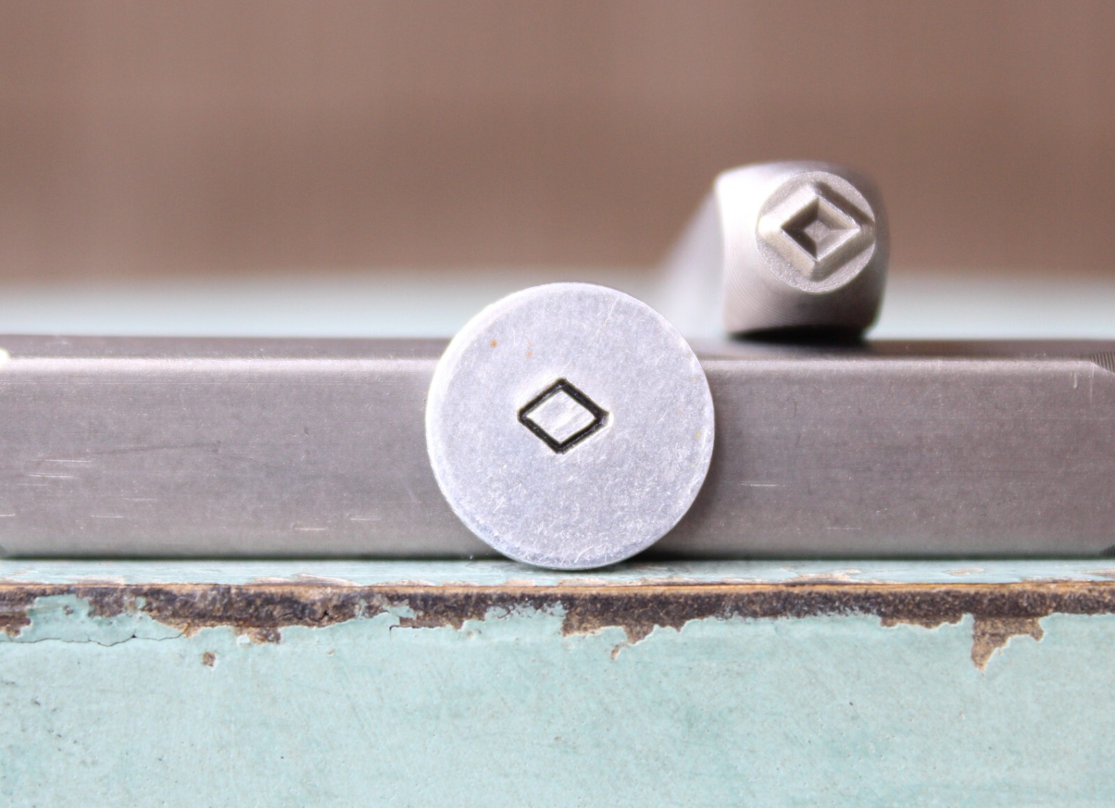 SUPPLY GUY 4mm Mini Diamond Metal Punch Design Stamp SGCH-565