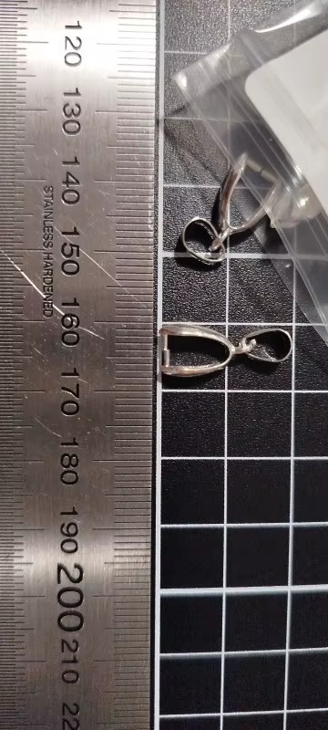 10PCS 925 Sterling Silver Bail Connector Pinch Clasp Pendant Jewelry Making DIY
