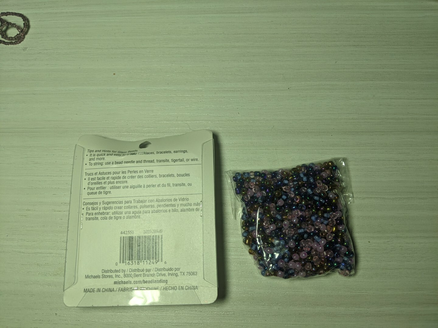 New Bead Landing Seed Bead Lot New + extra bag as shown Purple Blue Pink Violet