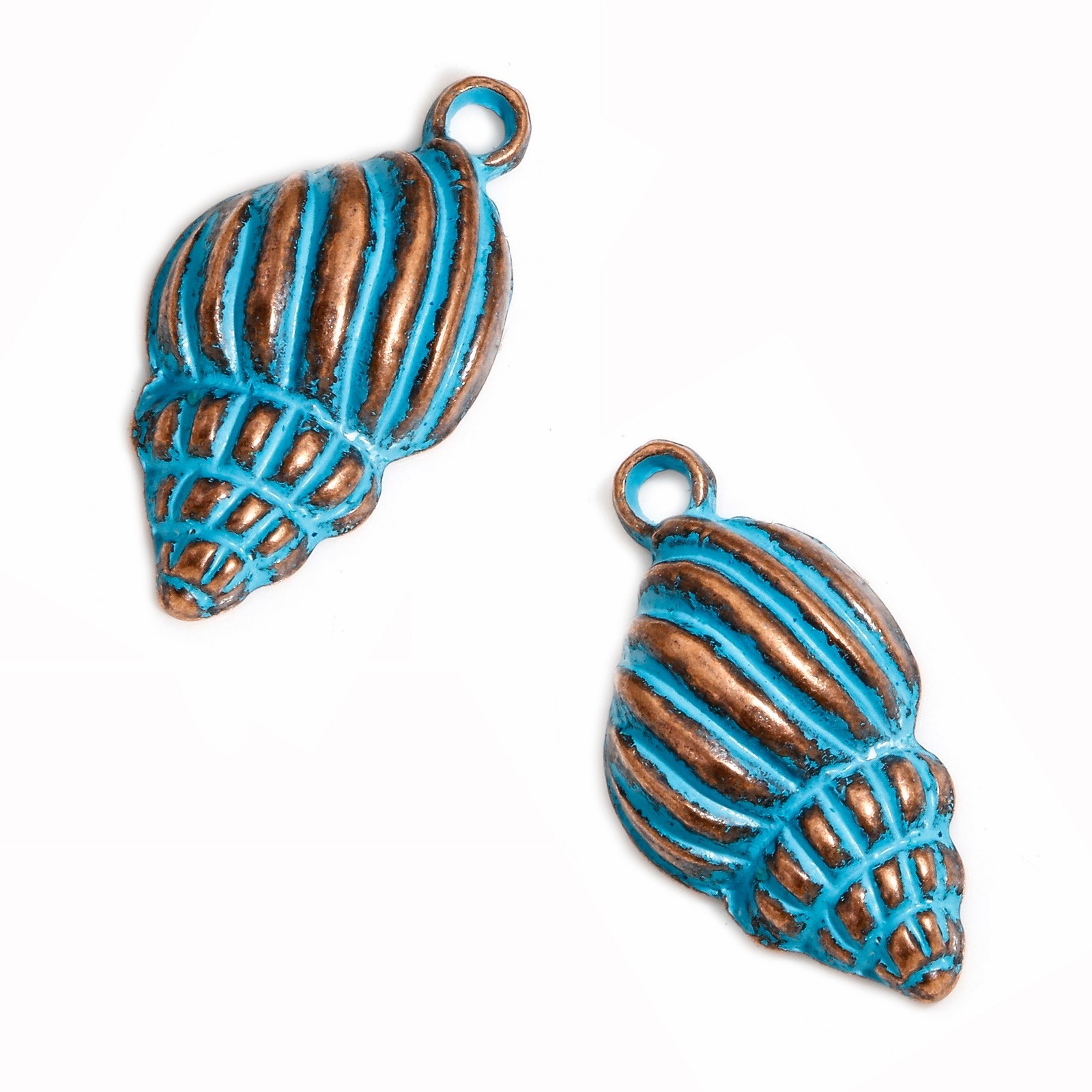 Crab Beach Charms 24mm Blue Copper Summer Ocean Pendants C916404 – 5 Or 10PCs