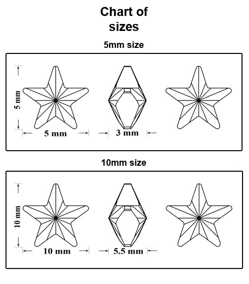 Superior PRIMERO 4745 Rivoli Star Fancy Stones Crystals * Many Sizes & Colors