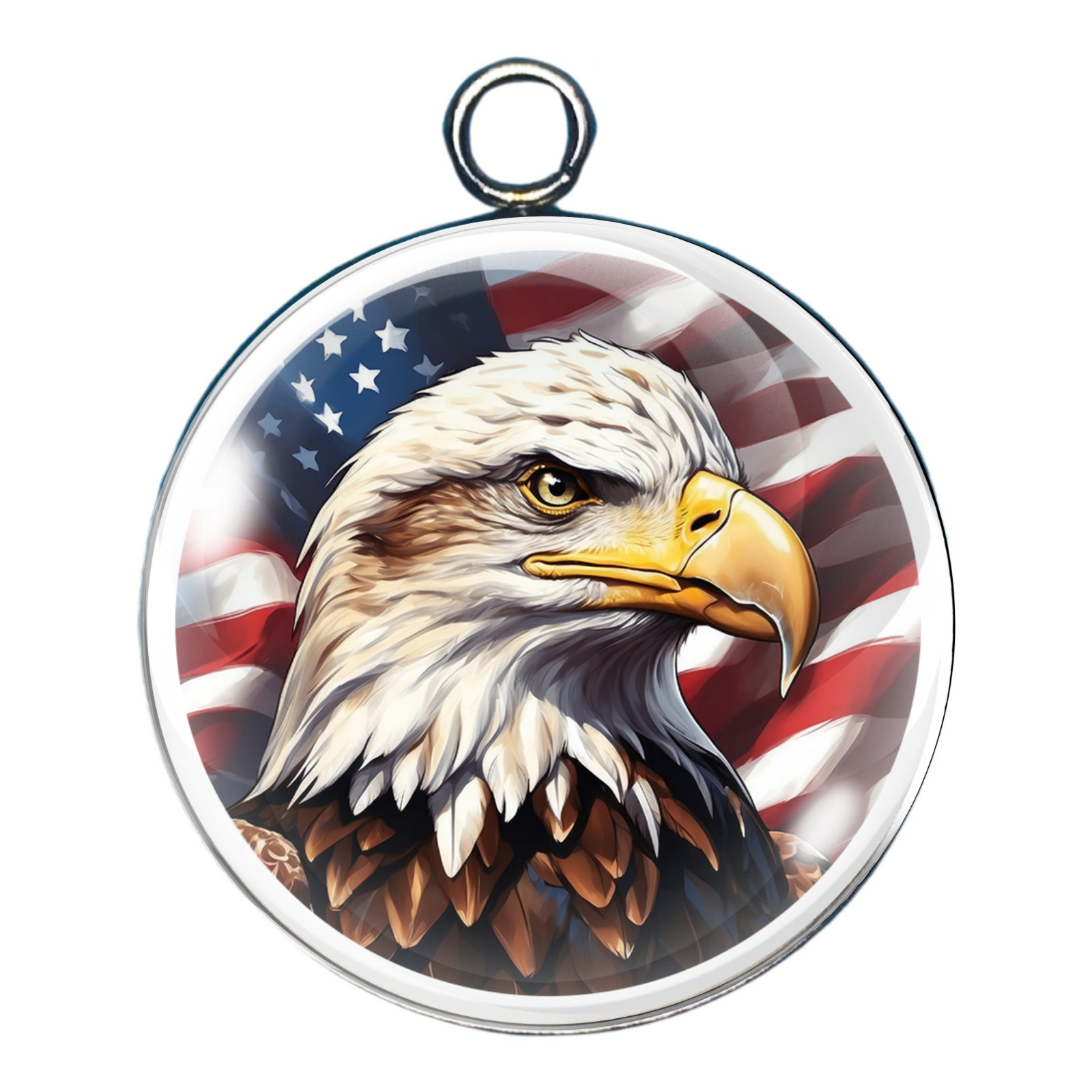 American Flags and Eagle Charms