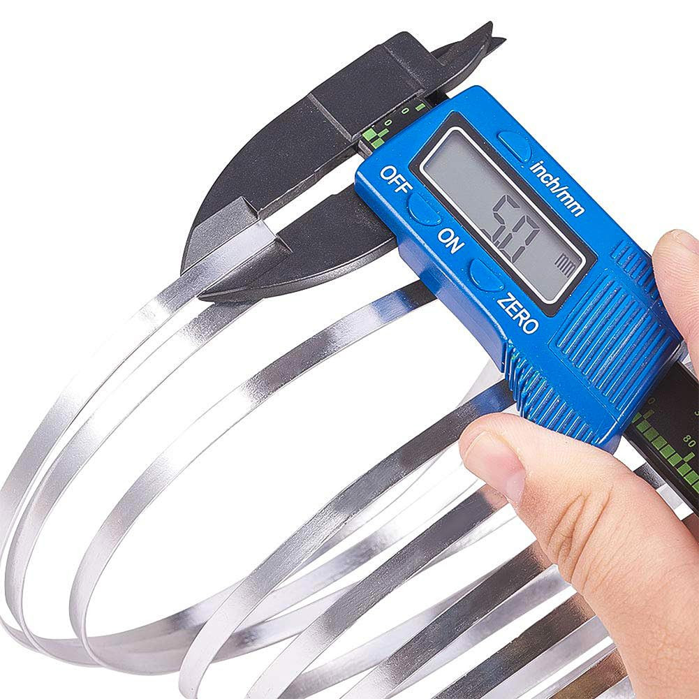 65.6Feet Flat Jewelry Craft Wire, 18 Gauge Aluminum Wire for Bezel, Sculpting, A