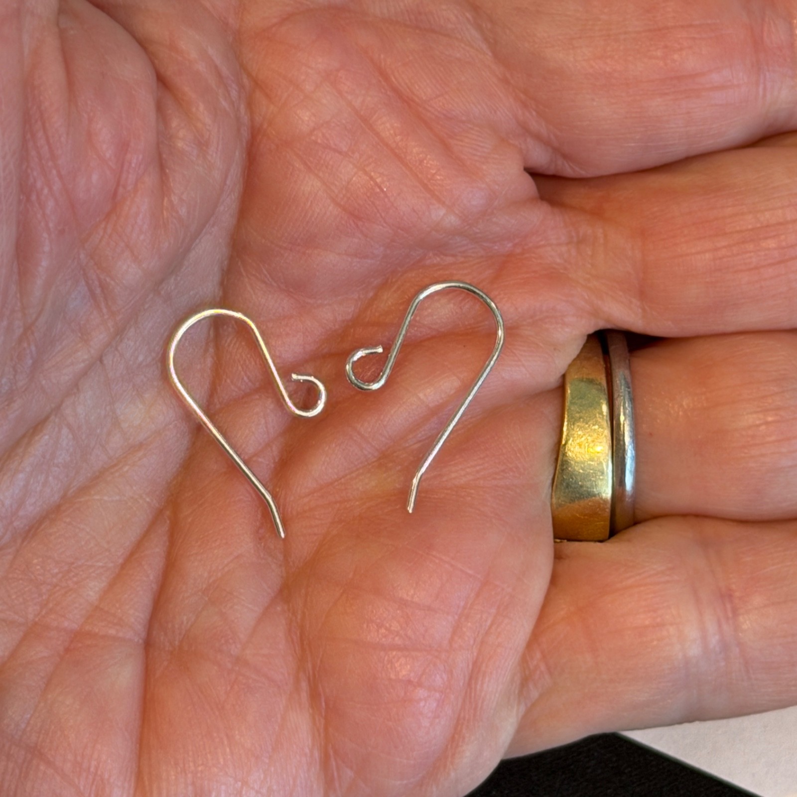 Sterling Silver French Ear Hook w/ Loop, Plain, 20mm 2mm loop Qty 10, 20 ga 925