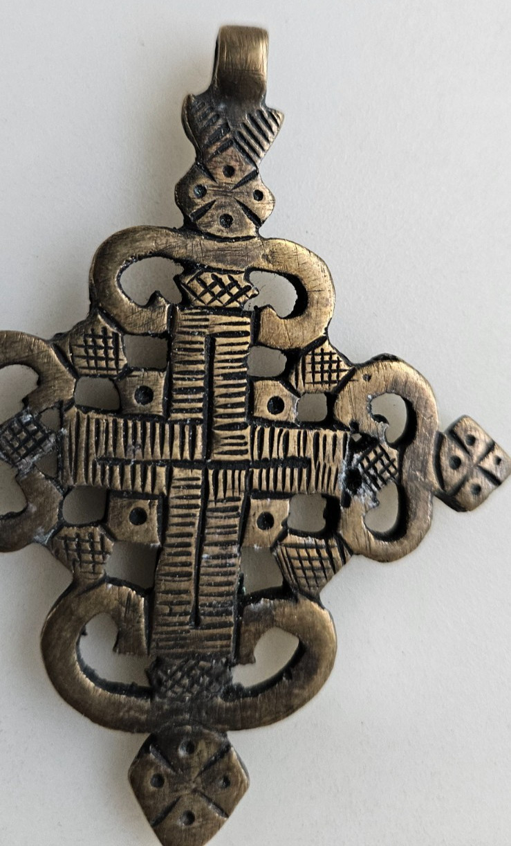 Ethiopian Coptic Cross pendant hand Made in Ethiopia African jewelry supplies
