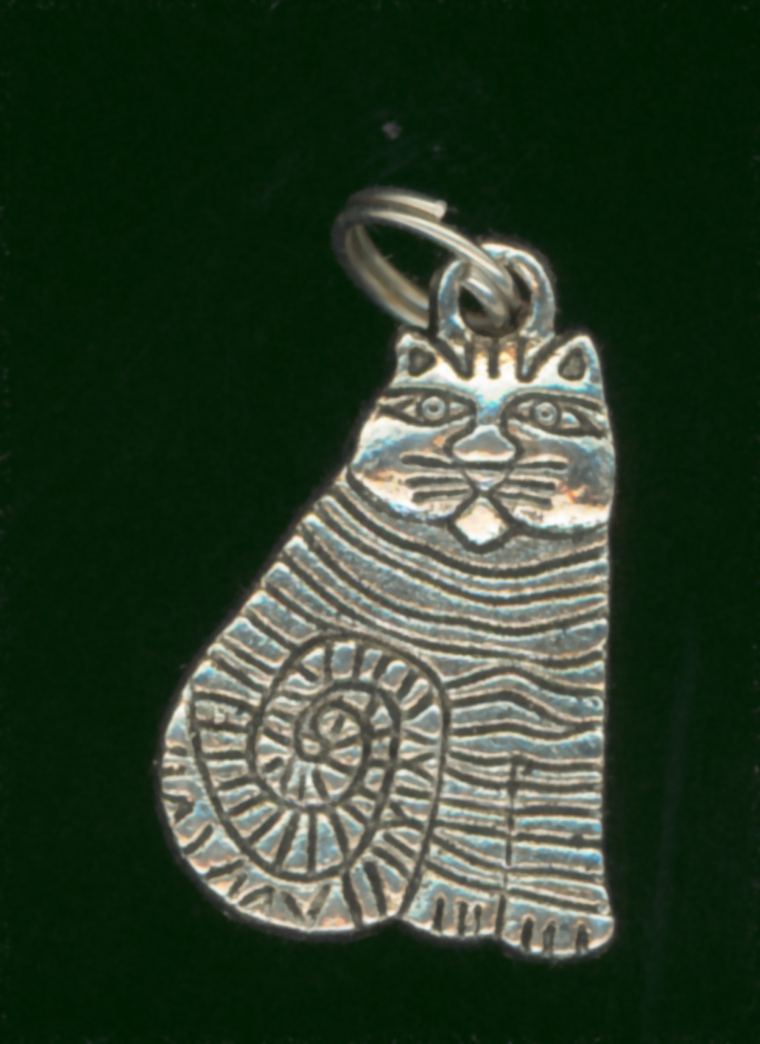 NEW WITH LOOP BALE ADORABLE KITTY CAT SILVER CHARM FOR BRACELET NECKLACES HELLO
