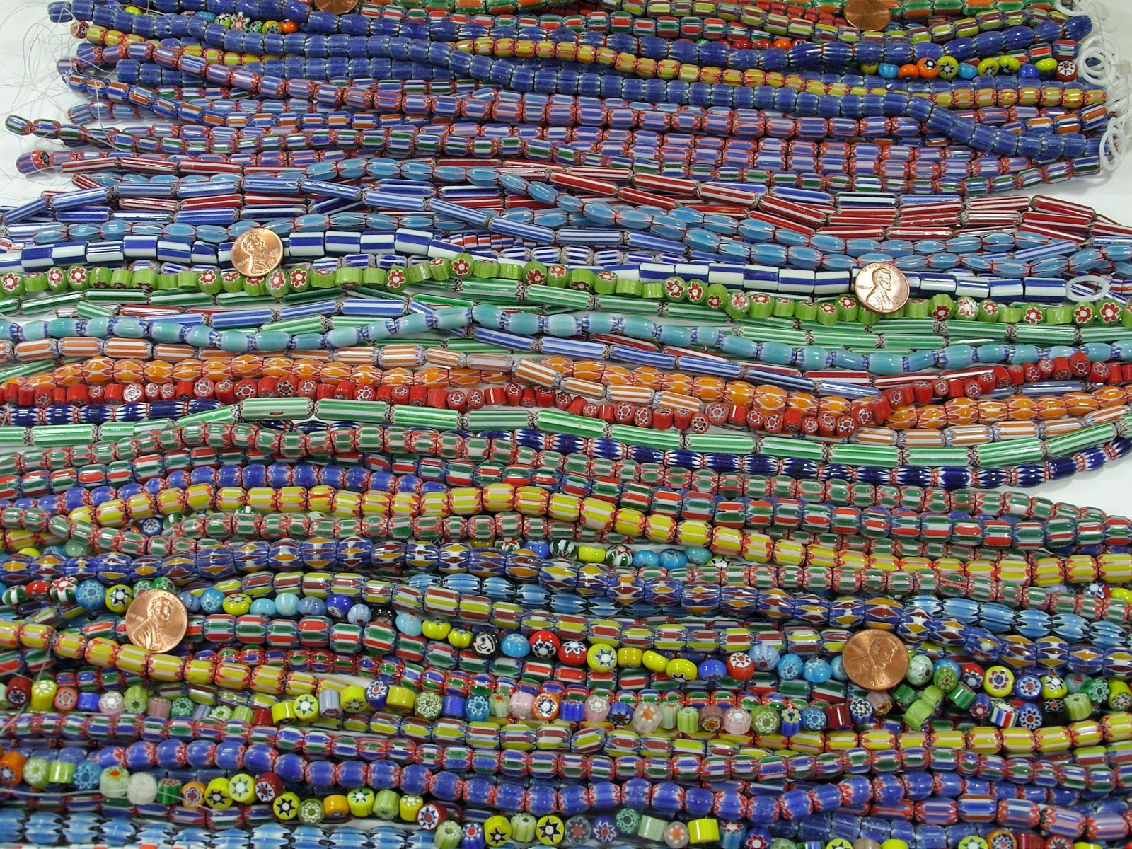 90 Strands 15″ Assorted India Handmade Chevron Beads Wholesale Bulk Lot (Q-3) ⭐