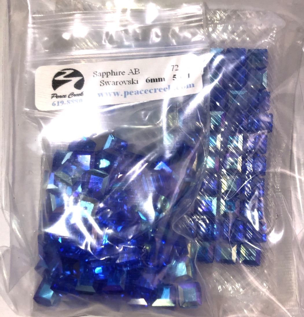 Swarovski Crystal 6mm Sapphire AB #5601 (144 pcs)