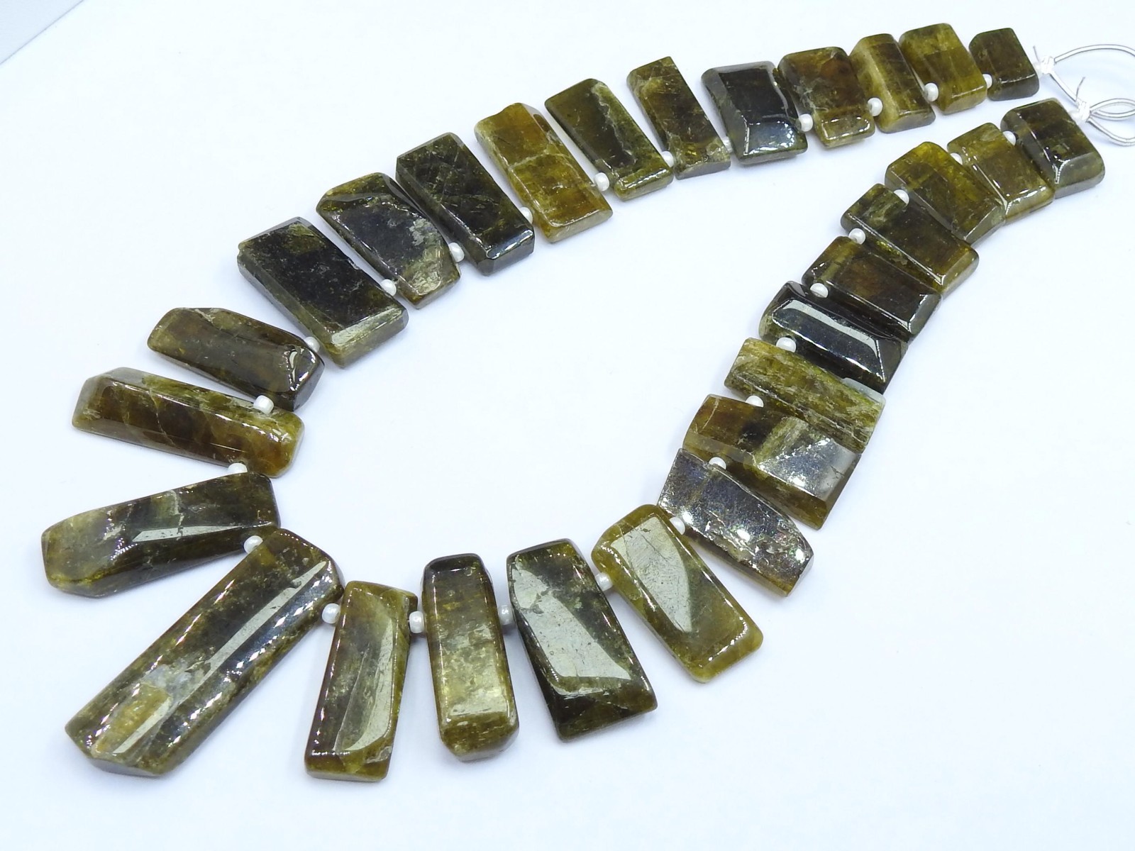 Natural Chrome Diopside Briolette Beads Green Gemstone 11″Strand Jewelry DIY