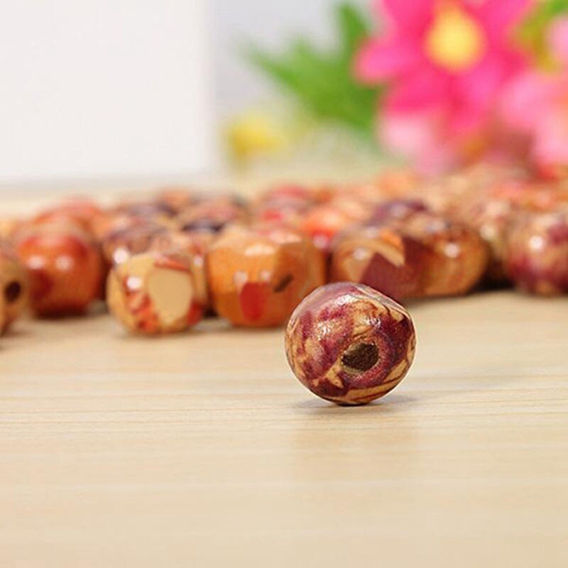 Wooden Beads Mixed BOHO 100pcs for Macrame Charms Large Hole Crafts