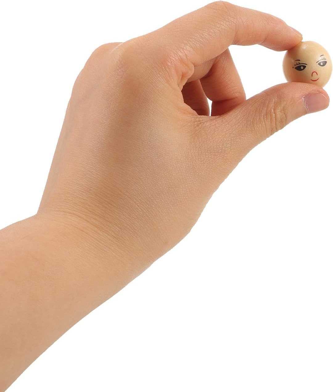 ARTIBETTER 50 Pcs Wooden Round Beads Natural Wood 2.2X2.2X2.2CM, As Shown