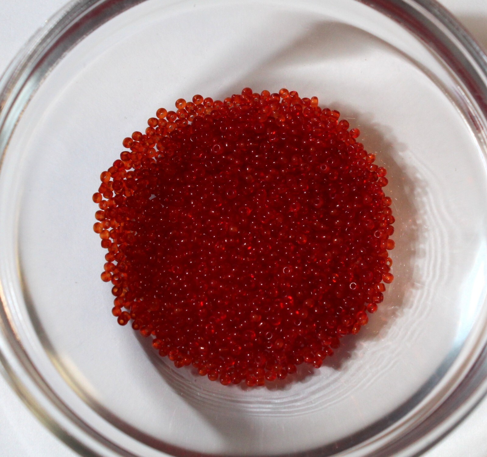 Antique Micro Seed Beads-14/0 Juicy Transparent Red Slightly Variegated-1 Kilo!