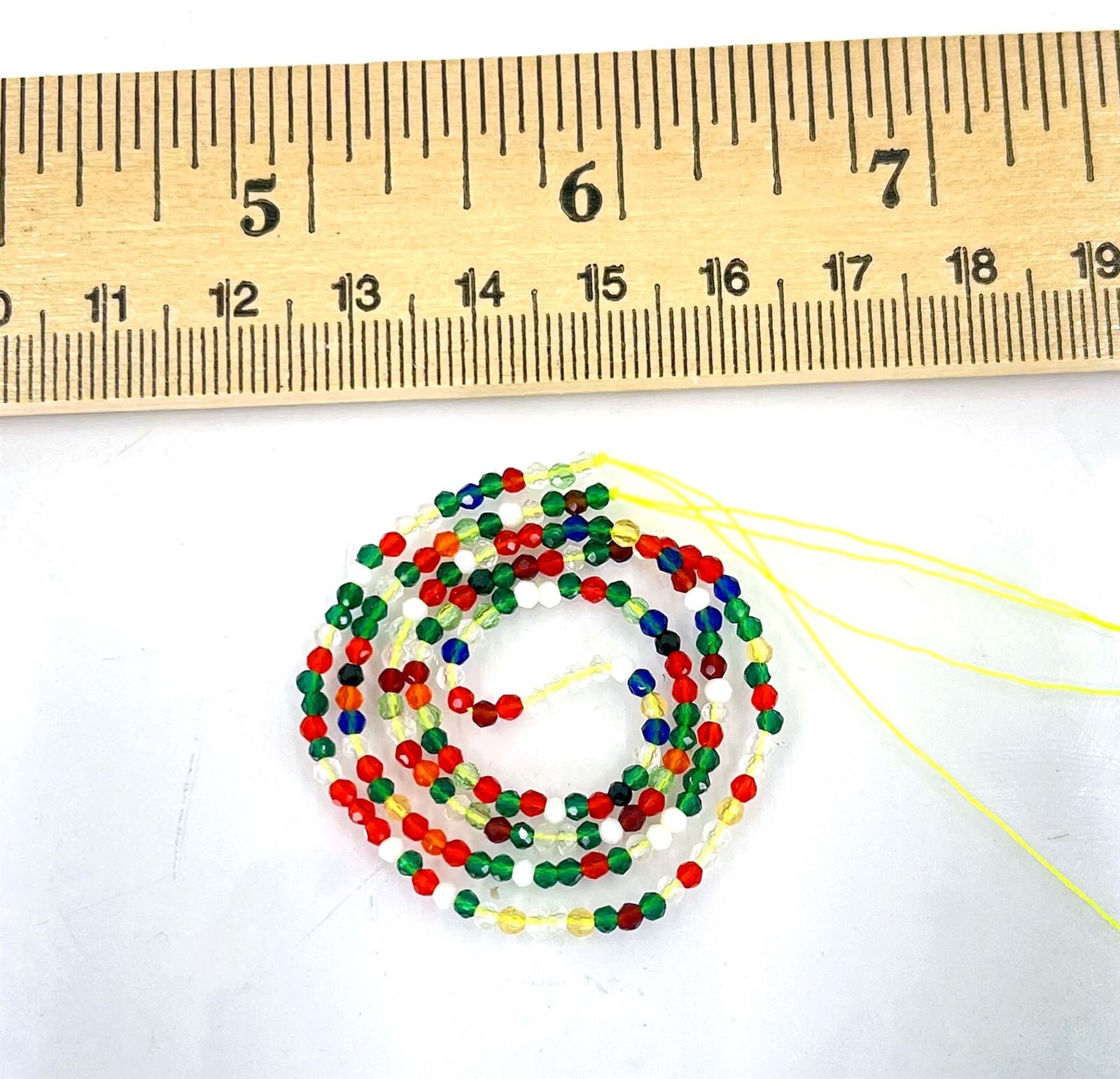 2mm Tiny Firepolish Glass Faceted Round Beads Christmas Multiple Color 15″