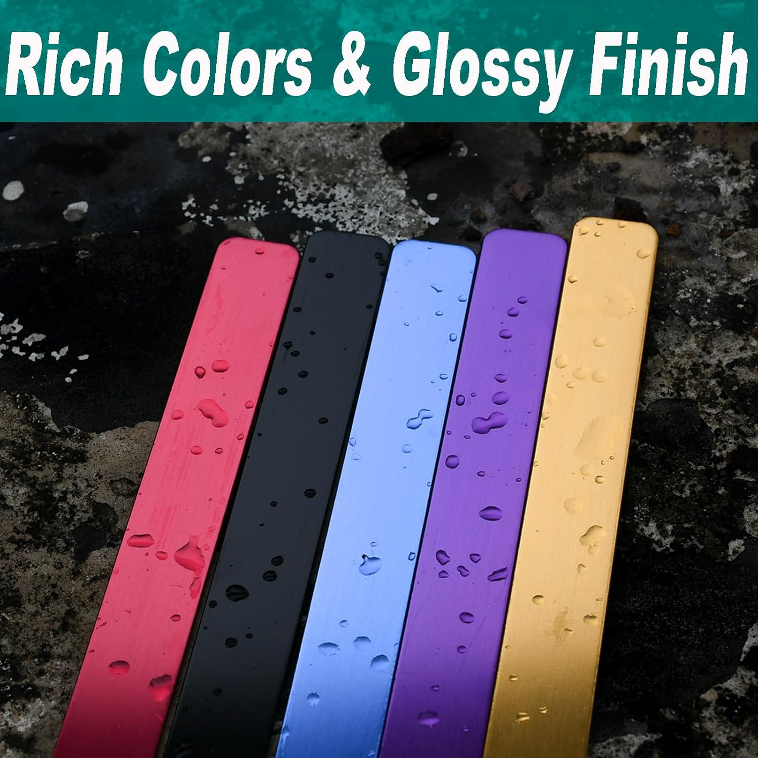 Anodized Aluminum Color Bracelet Blanks 1/2″ X 7″ X 0.05″ for Laser Engraving an