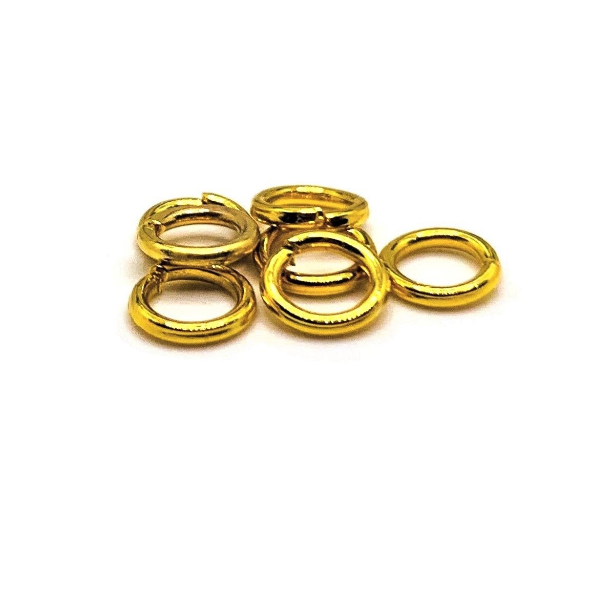 6mm, 18g, Gold Plated Open Jump Rings – US Seller