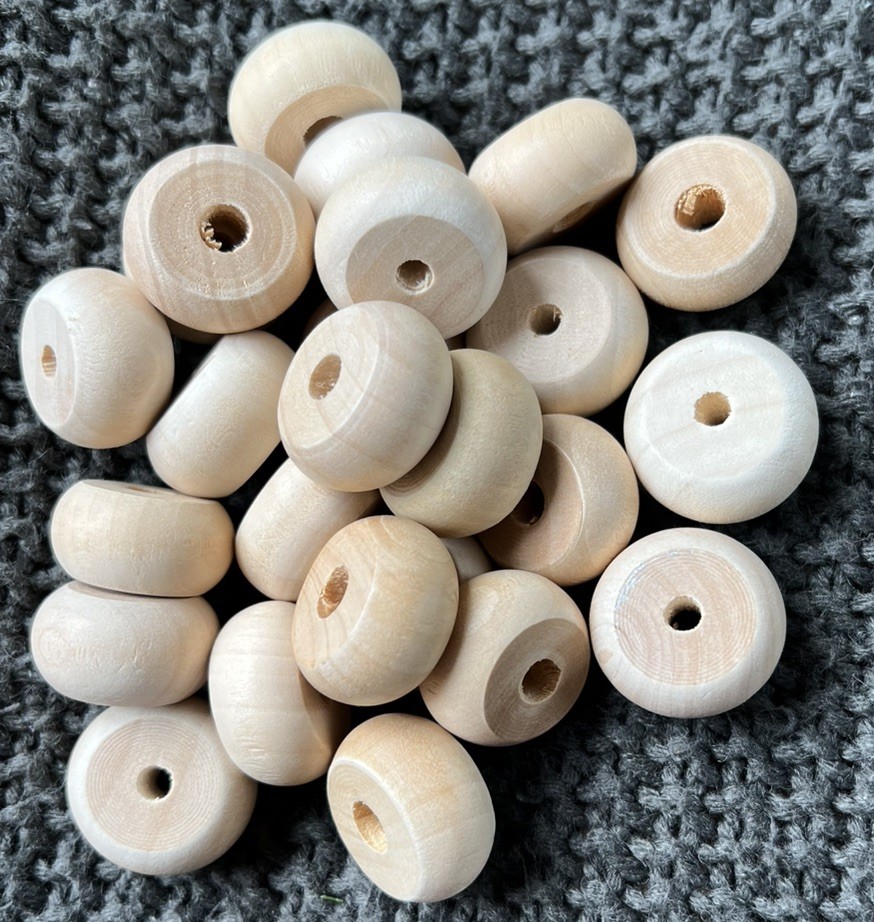HUGE 10+ Lb Mixed Craft Making Supplies Lot – 2000+ Natural Wooden Beads **NEW**