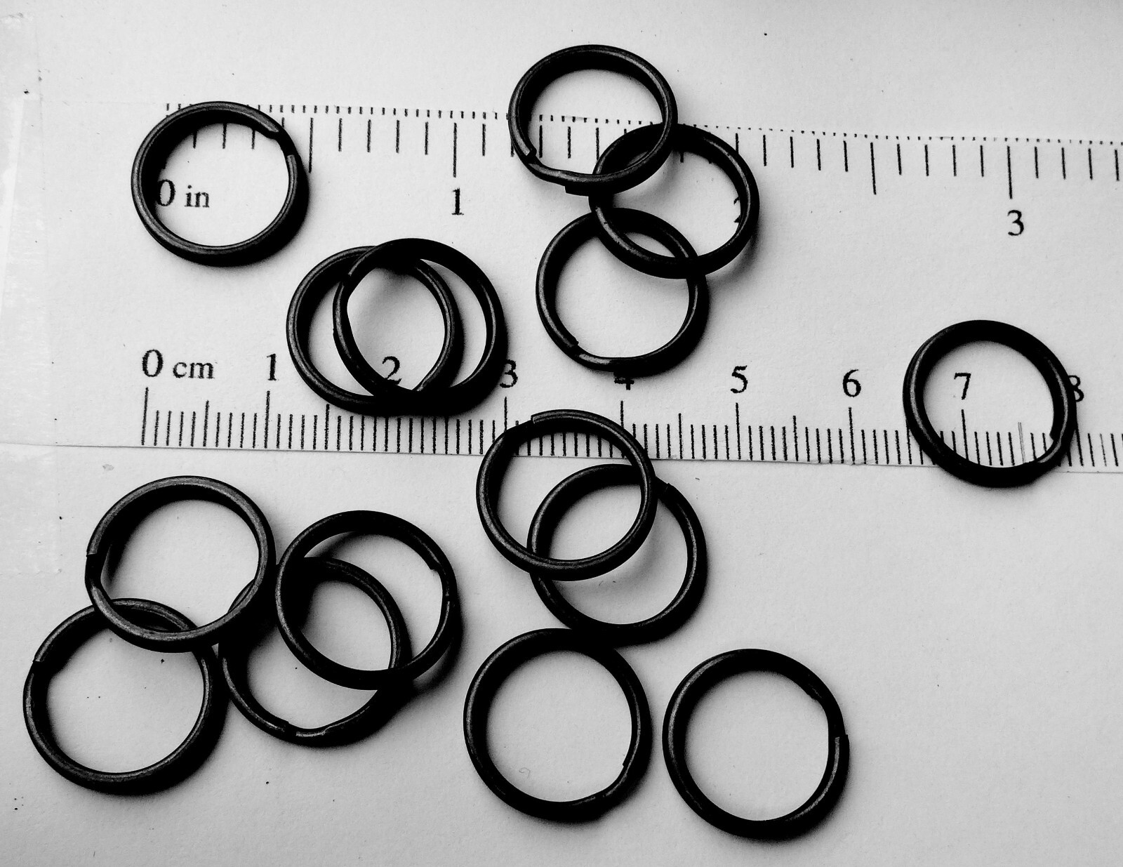 100 Key Rings 15mm Approx 5/8″ Split Ring Gun Metal Black Finish Steel Findings