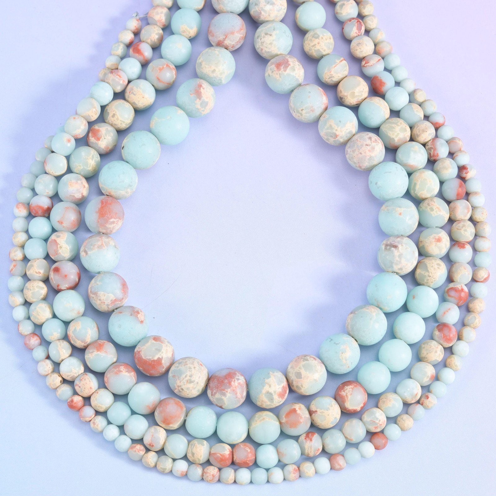 Blue Shoushan Stone Matte Round Beads 4mm 6mm 8mm 10mm 15 Inch Strand