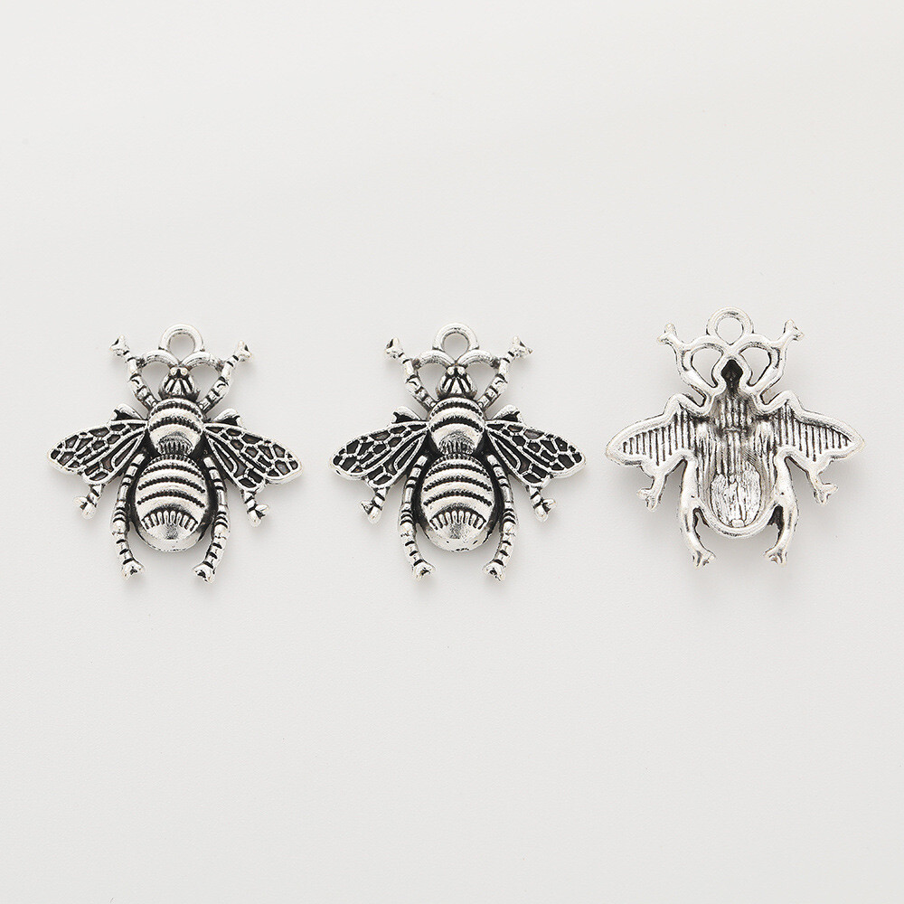 20pcs 21*20*3MM Alloy Charm Bee Pendant Crafts