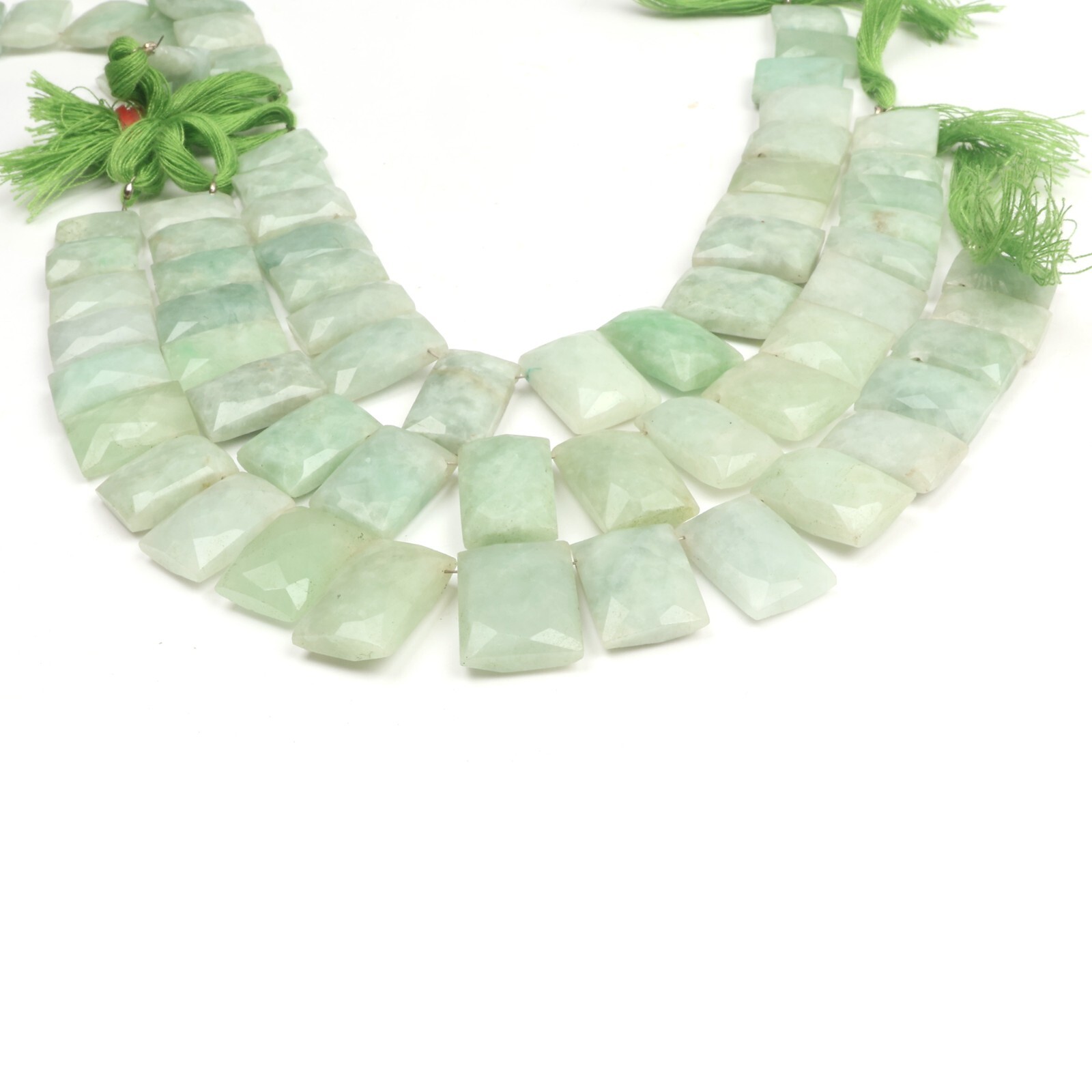 Burmese Jade Beads, Gemstone Beads, 8 Inch 8X11-11X15 mm Beads, Faceted Beads,