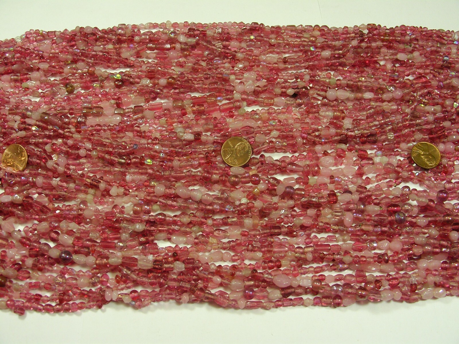 30 Strands 36″ India Handmade Assorted Color Glass Beads Wholesale Bulk (CT-48)