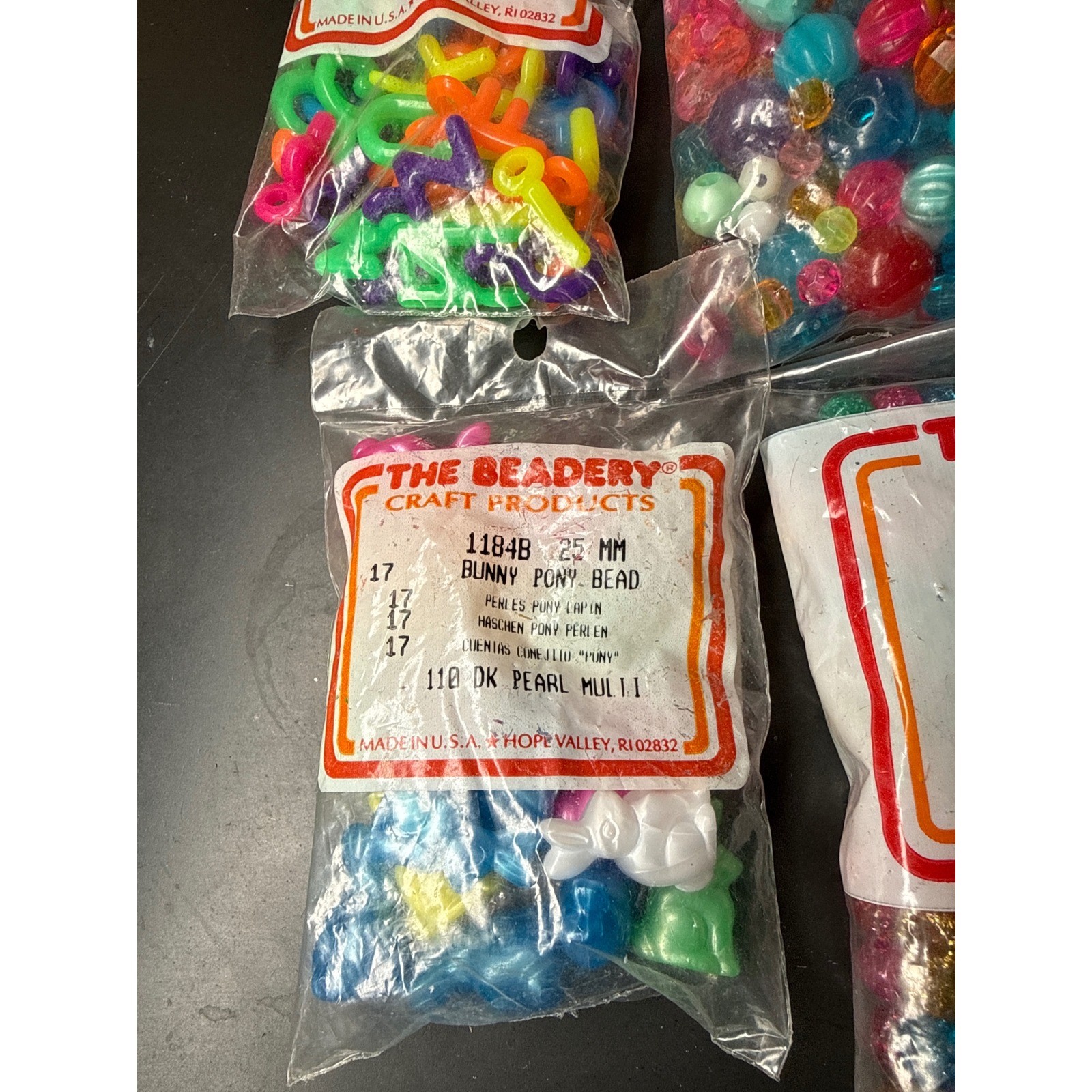 The Beadery Craft Products Mixed Bead Lot Pony Alphabet Safari Marine 6 Packs