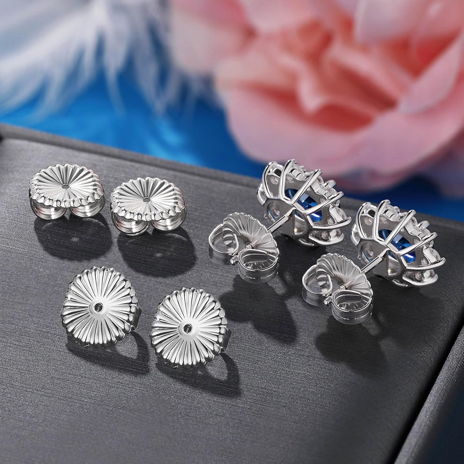 8Pieces Earring Backs for Droopy Ears, Large Earring Backs Replacements for S…