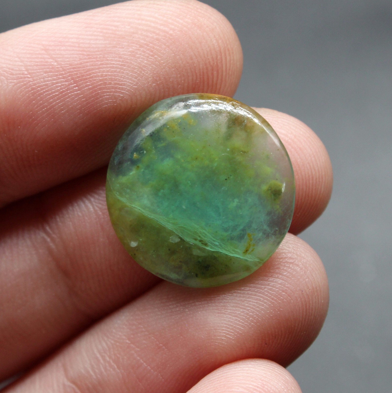 6.94 Peruvian Blue Opal Dendrites Peru cabochon High quality Andean blue opal
