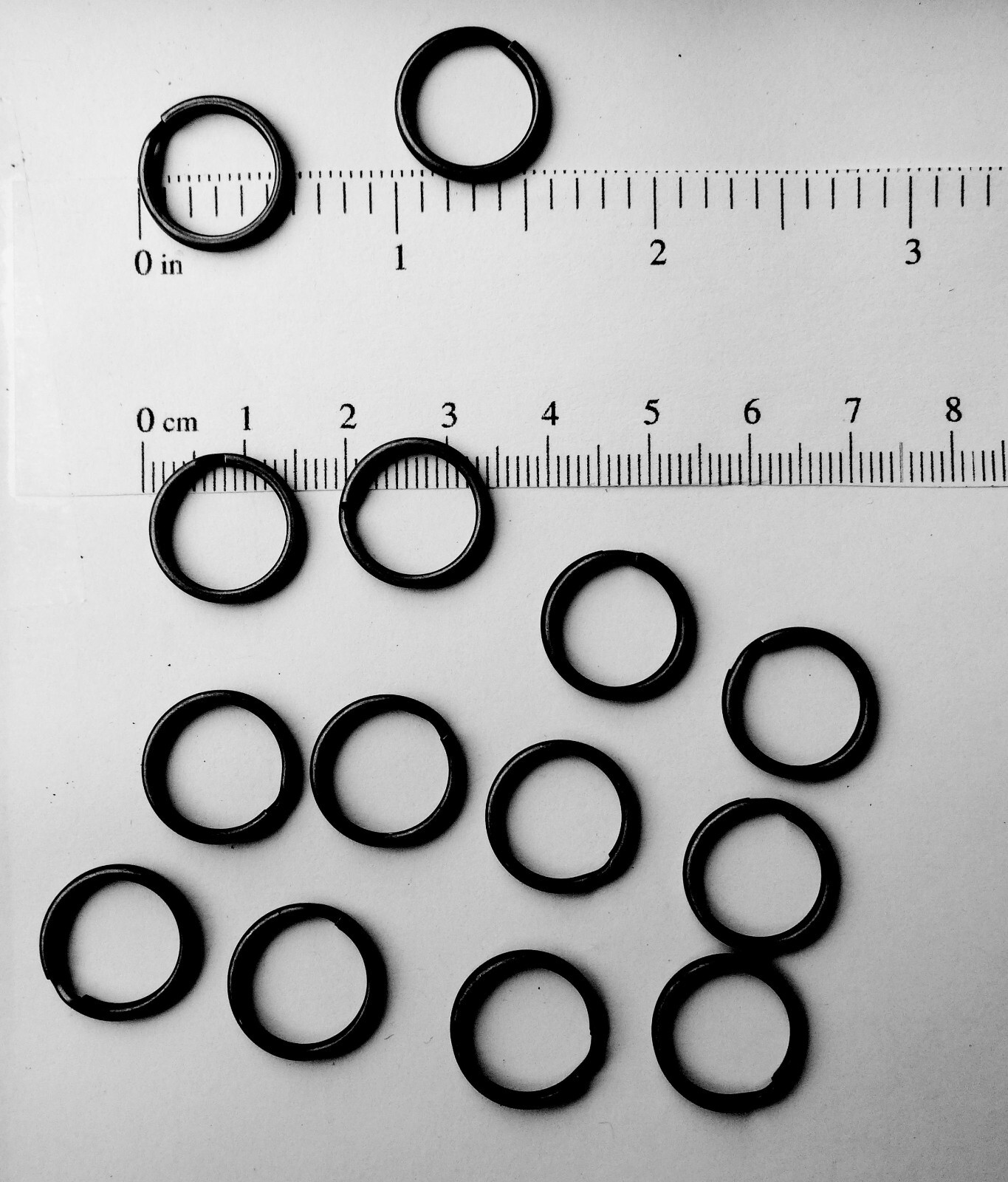 100 Key Rings 15mm Approx 5/8″ Split Ring Gun Metal Black Finish Steel Findings