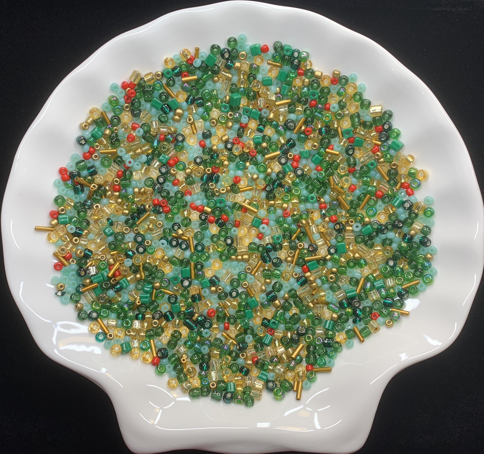 1 LB / 16 Oz/ 454 Grams Unique Mix Color Glass Seed Beads Lot 36 Packages
