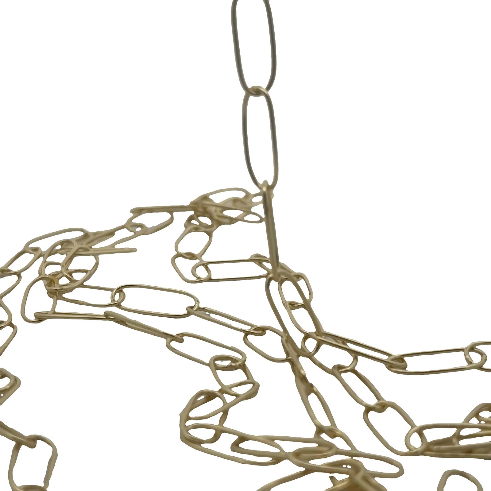 Elongated Oval Link Chain / Modern Chain Color, Gold Finish , Silver Plated And
