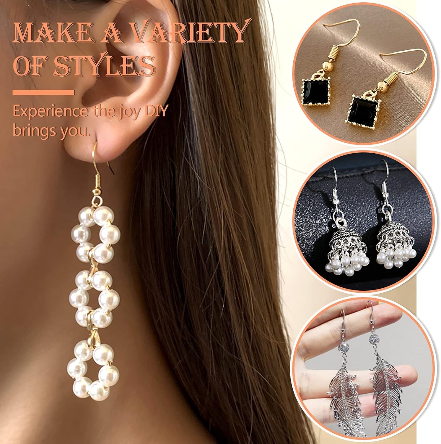 200pcs Hypoallergenic 925 Sterling Silver Earring Hooks with 200 Backs for DIY