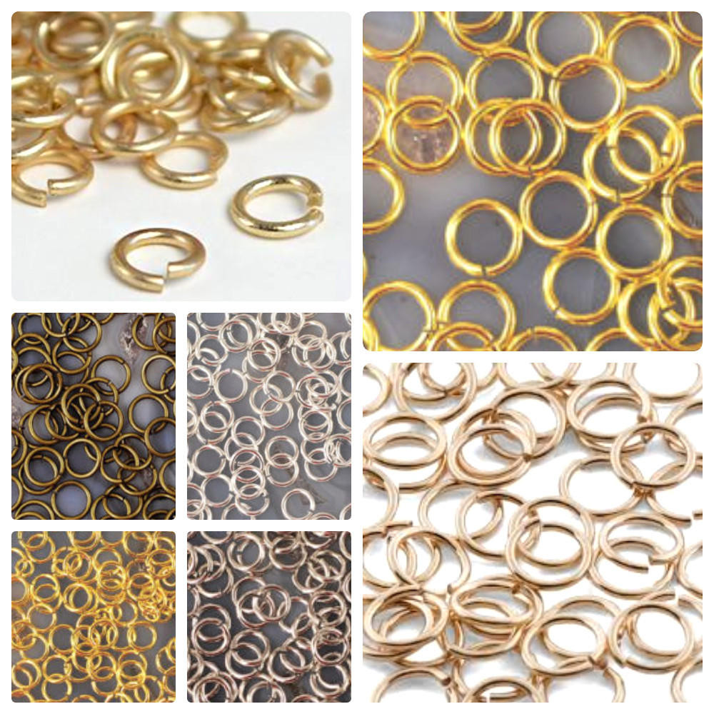 Jump Rings Round Open Jewelry Silver Gold Connectors Pewter Finding 5mm 6mm 7mm