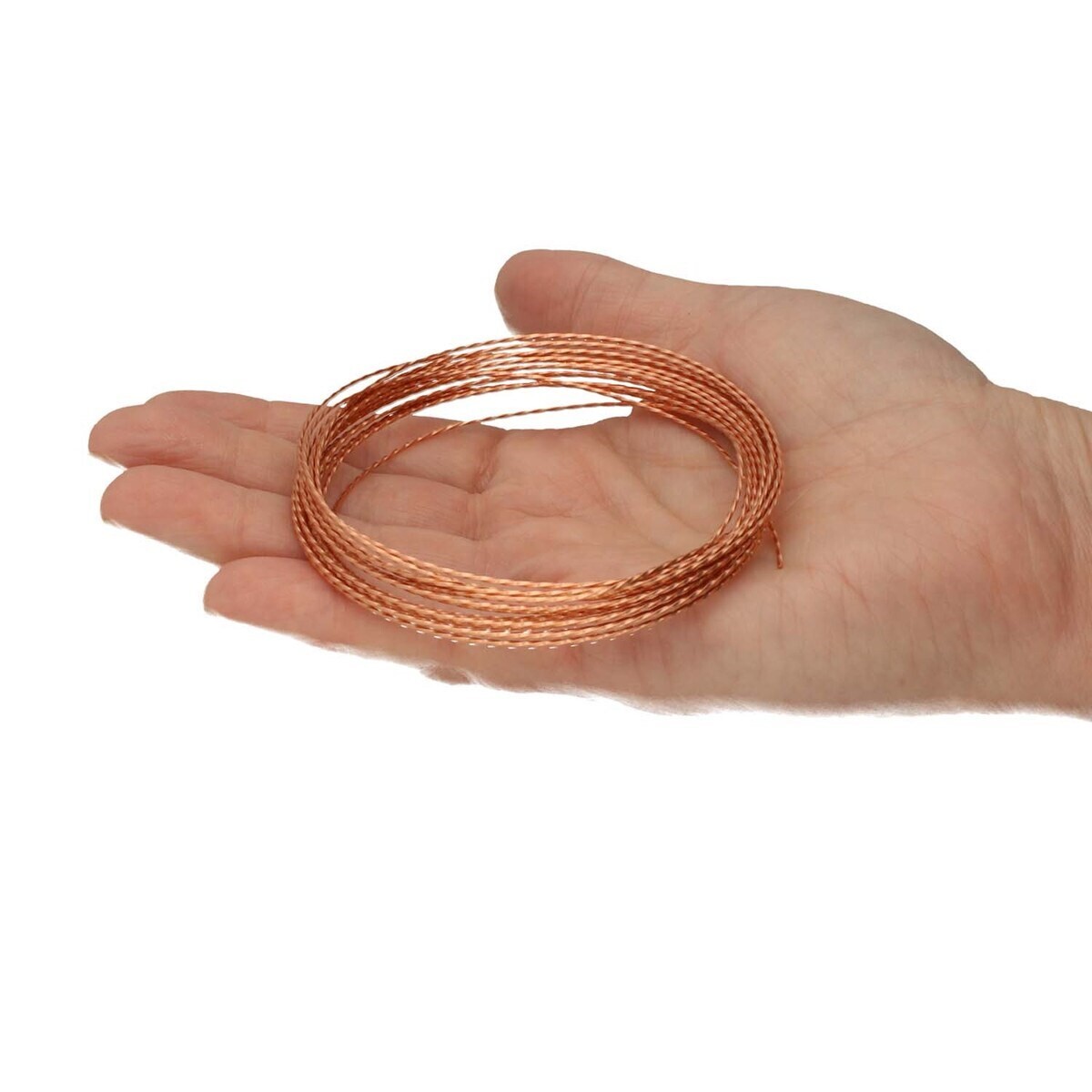 Wire, 15 Feet Non Tarnish Natural Copper 21 Gauge Twisted SQUARE Wrapping Wire