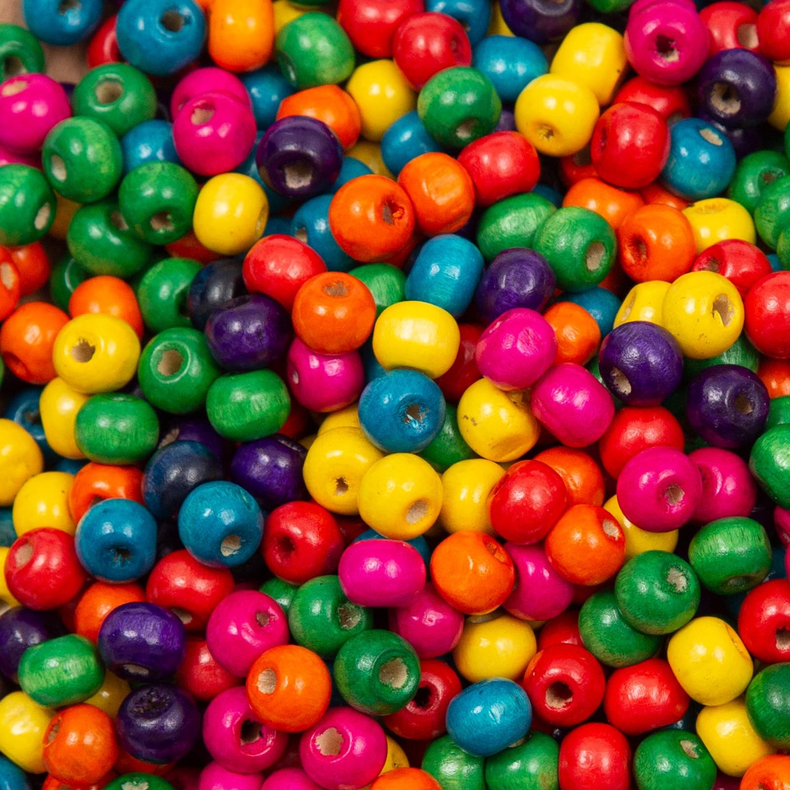 1000pcs Colorful Wooden Beads 8mm Wood Beads Wooden Loose Spacer Beads for Br…