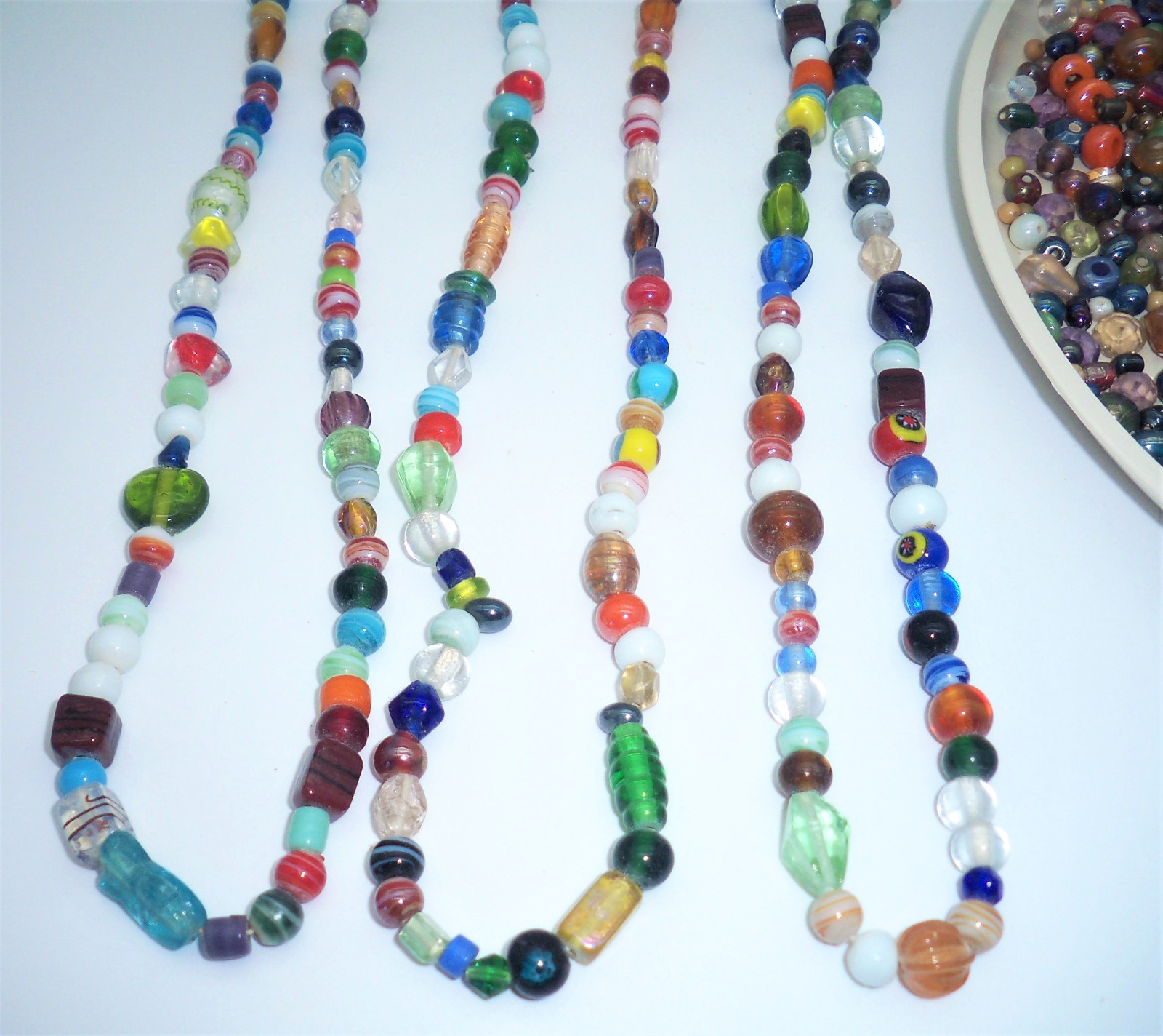 2 lb 4oz Vtg Glass Beads Assorted jewelry making Fire Mountain Gems 2001 New