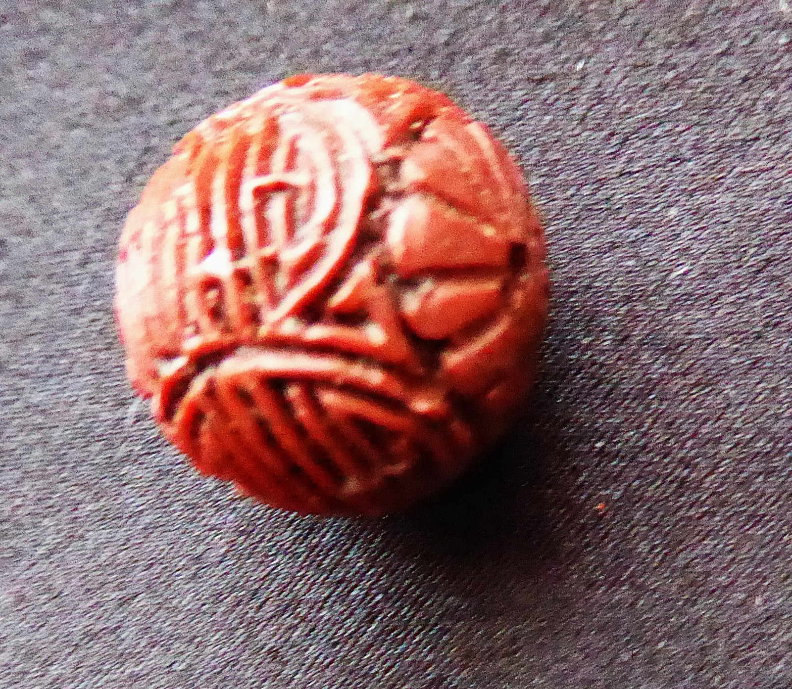 Vintage Cinnabar Beads Lot (40) Red & Dark Red Jewelry Crafts Chinese Carved