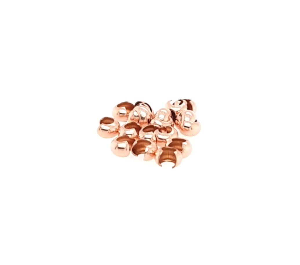 20pcs 14/20 Rose Gold-Filled Crimp Bead Covers, 3MM Jewelry Making Supplies