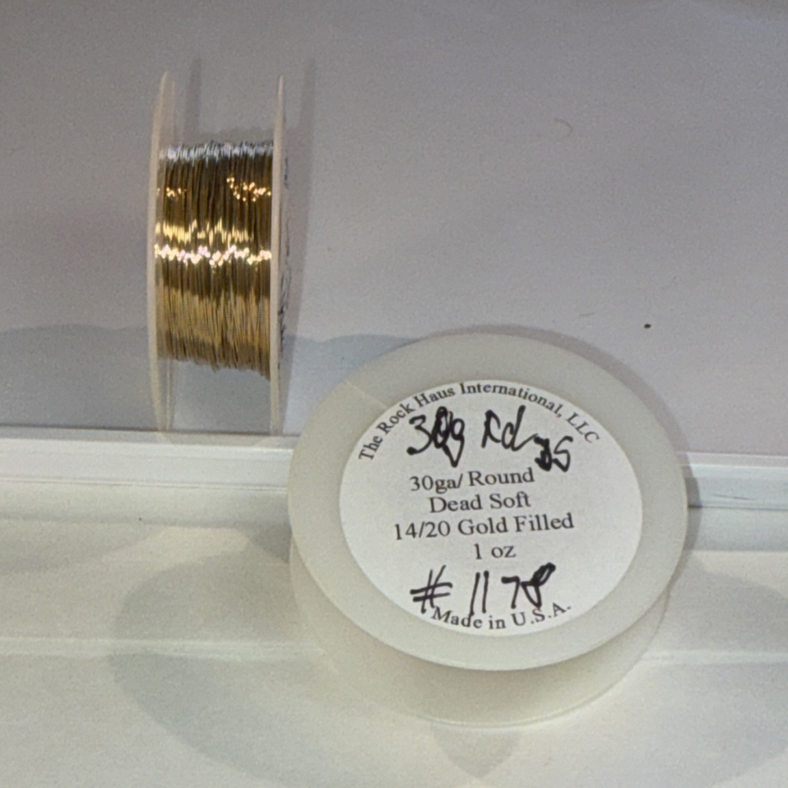 30ga Dead Soft 14/20 Gold Filled Beading Wire – one ounce unopened